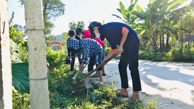 Xã biên giới Sơn Hồng tập trung cũng cố nâng cao các tiêu chí NTM